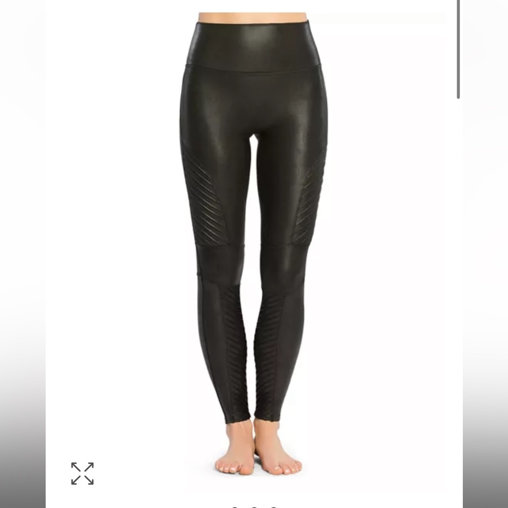 Spanx faux leather moto legging